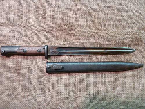 Yugoslav Model 1924 bayonets, original production and German captured