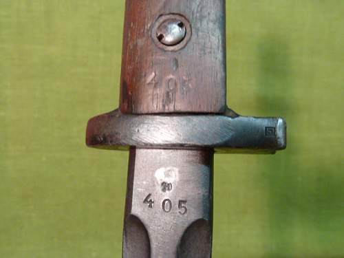 German-modified Belgian Model 1916/24 bayonet