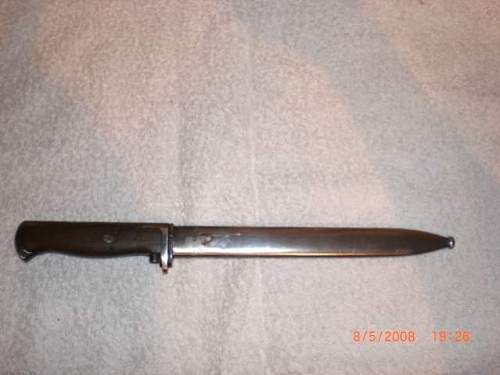 Norwegian/German produced model 94 bayonet