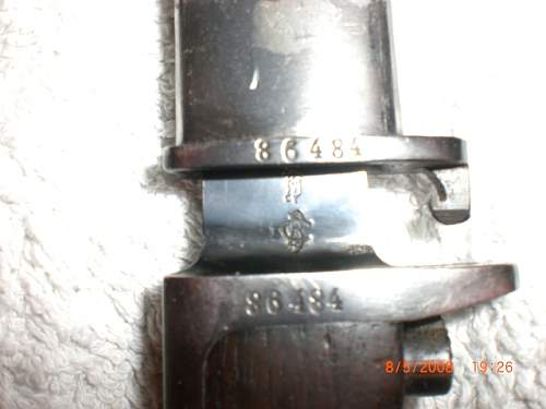 Norwegian/German produced model 94 bayonet