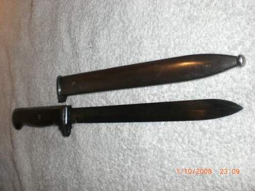 Norwegian/German produced model 94 bayonet