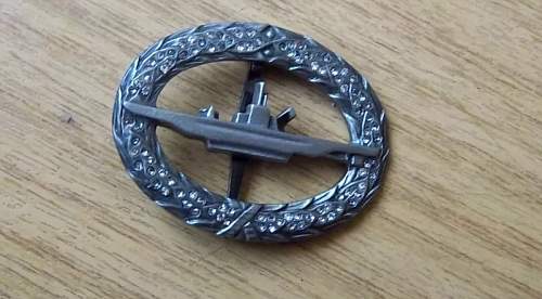 Kreigsmarine u boat badge