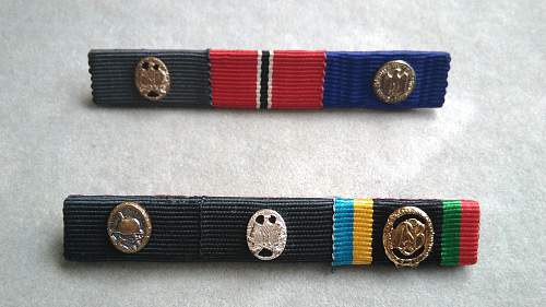 My small Bundeswehr “57 Style” ribbon bar collection