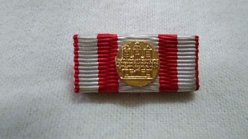 My ribbon bar collection of german medals for floods and rescue