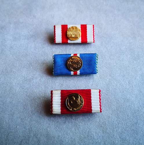 My ribbon bar collection of german medals for floods and rescue