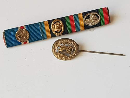 My ribbon bar collection of german medals for floods and rescue