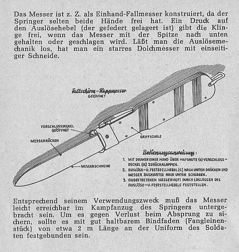 German post war gravity knife.