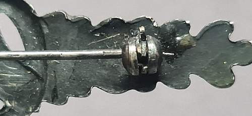 Tätigkeitsabzeichen für Fallschirmspringer 1957-1958 - Parachutists Badge 1957-1958 - Assmann Basic with pin back fastener