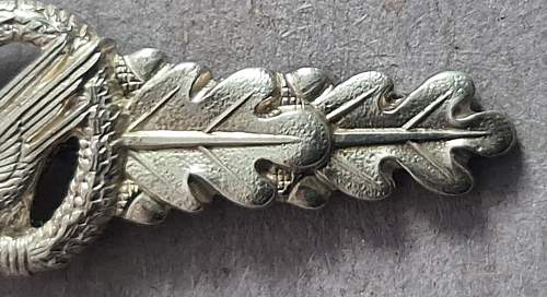 Tätigkeitsabzeichen für Fallschirmspringer 1957-1958 - Parachutists Badge 1957-1958 - Assmann Senior with pin back fastener