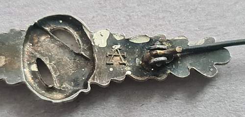 Tätigkeitsabzeichen für Fallschirmspringer 1957-1958 - Parachutists Badge 1957-1958 - Assmann Senior with pin back fastener