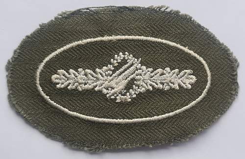 Tätigkeitsabzeichen für Fallschirmspringer 1957-1958 - Parachutists Badge 1957-1958 -  Senior webbing version