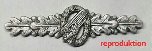 Tätigkeitsabzeichen für Fallschirmspringer 1957-1958 - Parachutists Badge 1957-1958 - Assmann Basic with splint pins