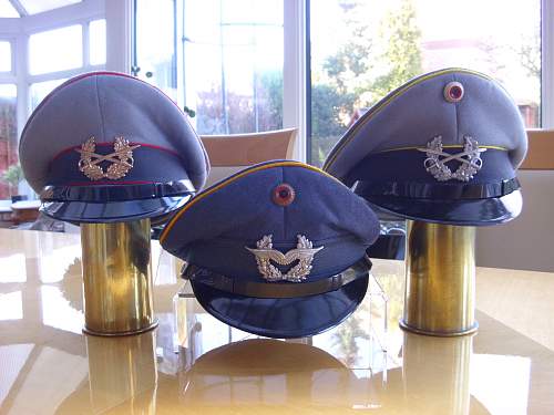 Bundeswehr peaked caps.