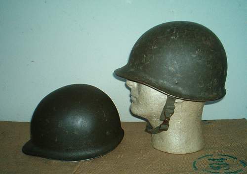 Bundeswehr steel helmets.