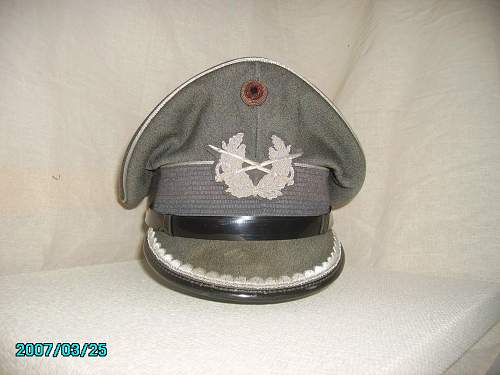 Bundeswehr peaked caps.