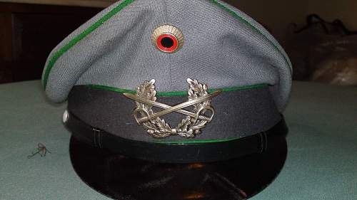 Bundeswehr peaked caps.