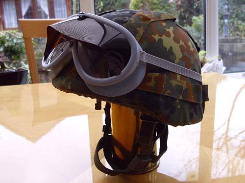 Bundeswehr steel helmets.