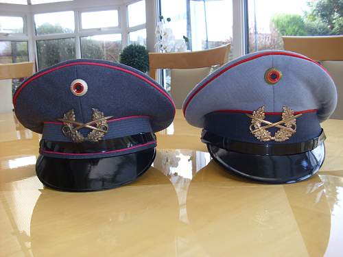 Bundeswehr peaked caps.