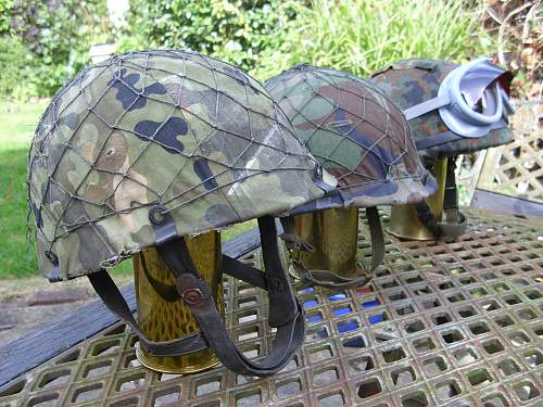 Bundeswehr steel helmets.