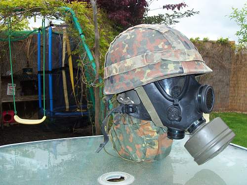 Bundeswehr steel helmets.