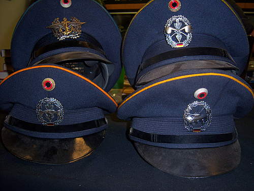 Bundeswehr peaked caps.