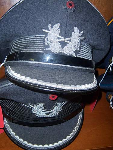 Bundeswehr peaked caps.