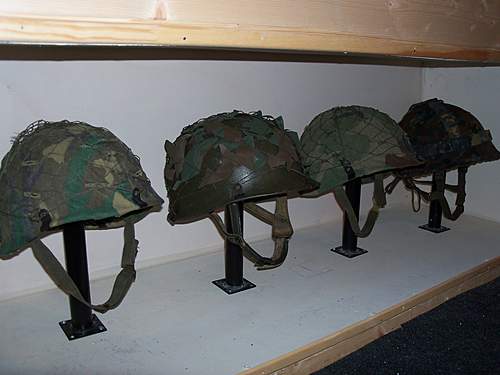 Bundeswehr steel helmets.