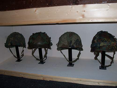 Bundeswehr steel helmets.