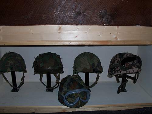 Bundeswehr steel helmets.