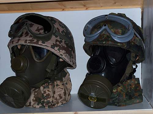Bundeswehr steel helmets.
