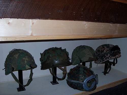 Bundeswehr steel helmets.