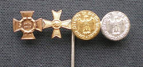 1957-ers: Stickpin for a WW1/WW2 veteran and KVK1 mit Schwertern