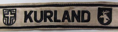 Kurland &quot;Courland&quot; Norway Campaign Cuff Title