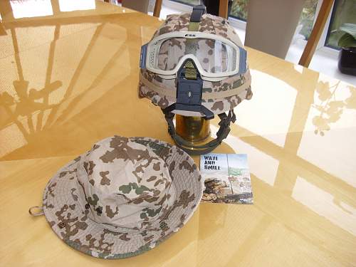 Bundeswehr steel helmets.