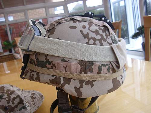 Bundeswehr steel helmets.