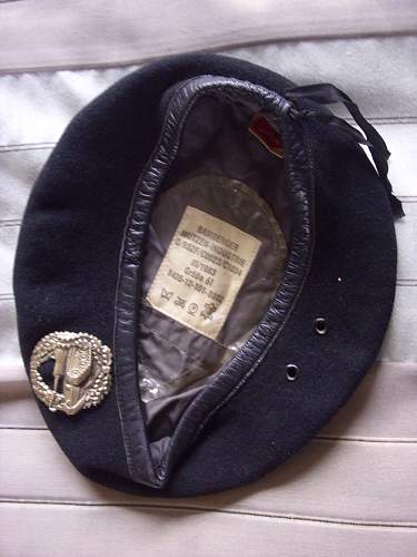 Gunners Black Panzer Beret....