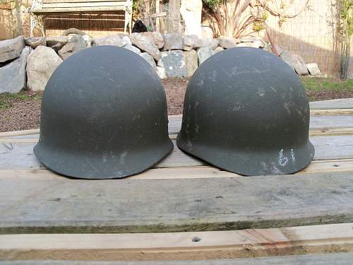 Bundeswehr steel helmets.