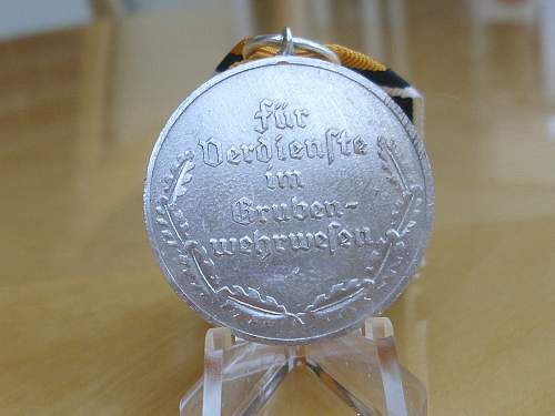 57er Mine Rescue Medal (Grubenwehr Ehrenzeichen)