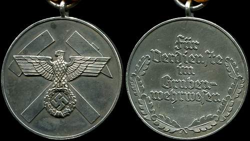 57er Mine Rescue Medal (Grubenwehr Ehrenzeichen)