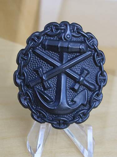 Post war Imperial Naval wound badges...........