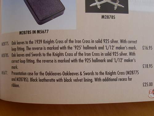 Fake 1957 Knights Cross &quot;The Morigi Fake&quot;.