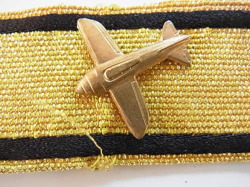 Post war aircraft destruction badge in Gold.....................