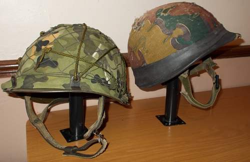 Bundeswehr steel helmets.