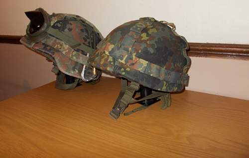 Bundeswehr steel helmets.