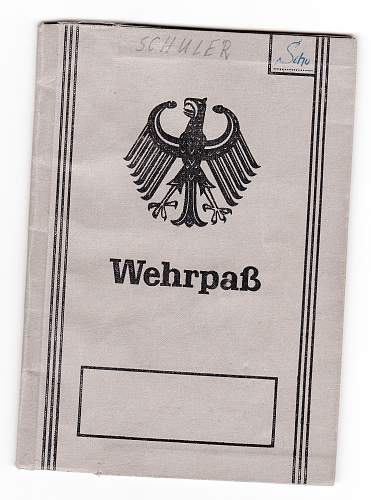 Bundeswehr issue Wehrpass