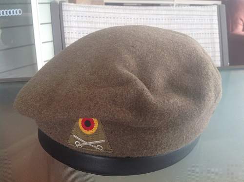 1963 hard shell West German tankies beret