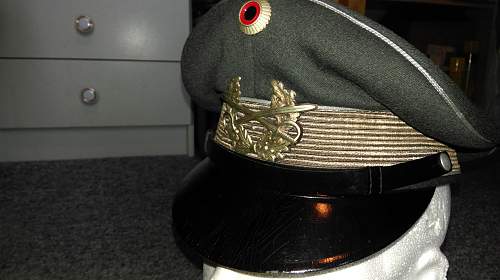 Bundeswehr peaked caps.