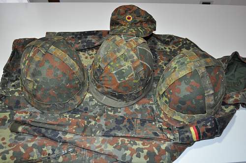 Bundeswehr steel helmets.