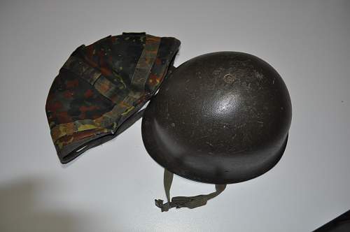 Bundeswehr steel helmets.