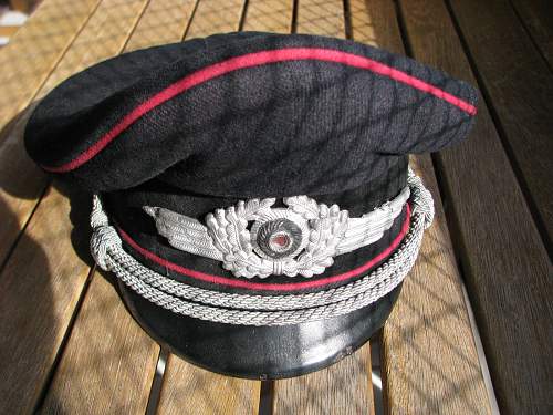 luftwaffe fliegerhorstfeuerwehr officers cap by ''clewa'' (clemens wagner)